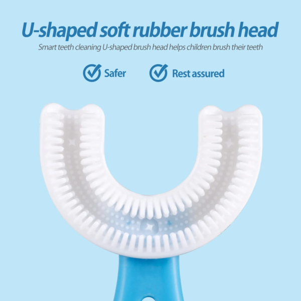 360 Degree U-shaped Baby Toothbrush Children Child Toothbrush Teethers Baby Brush Silicone Kids Teeth Oral Care Cleaning (random Color)